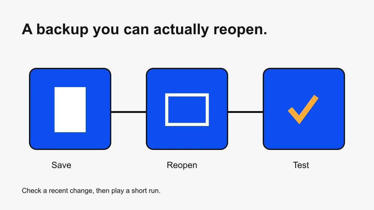 How to Save a Roblox Studio Game and Verify Your Backup