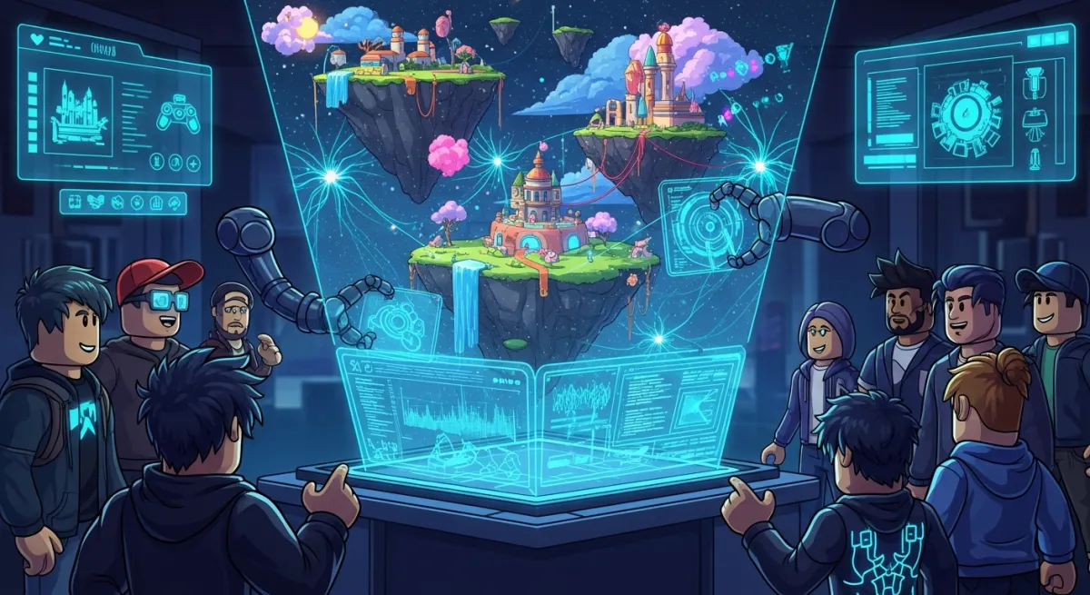 AI-powered Roblox game creation with neural networks generating game worlds
