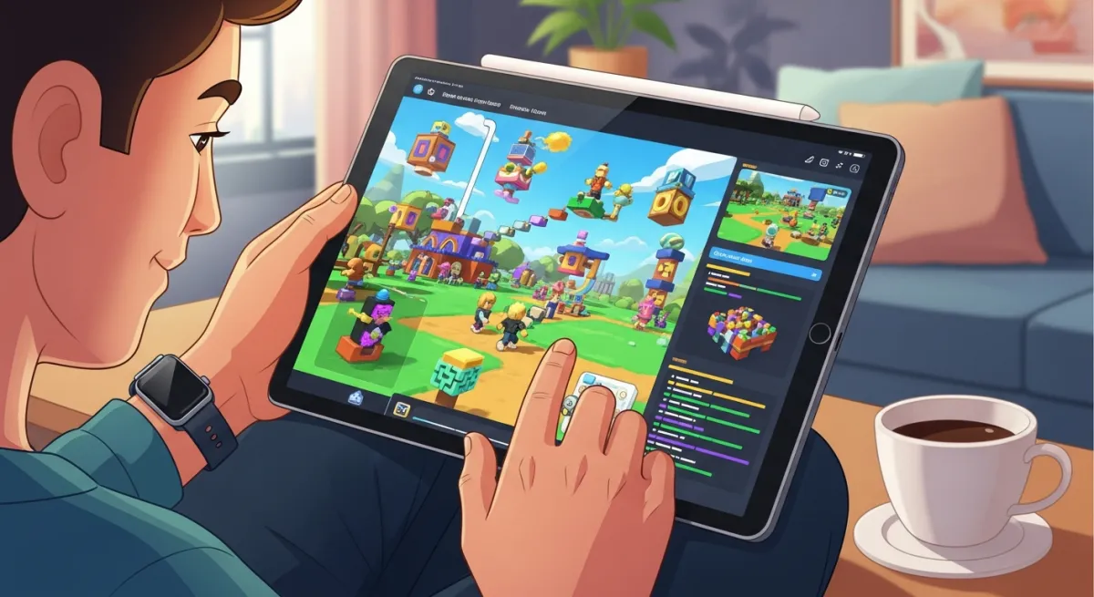 Creating a Roblox game on iPad and mobile devices