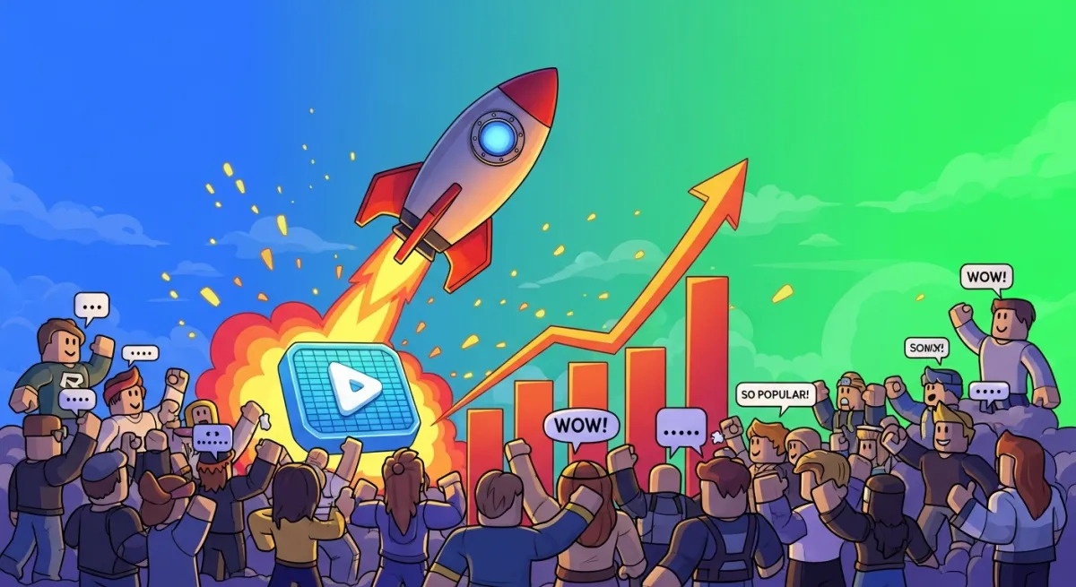 Roblox game going viral with exploding player count and marketing
