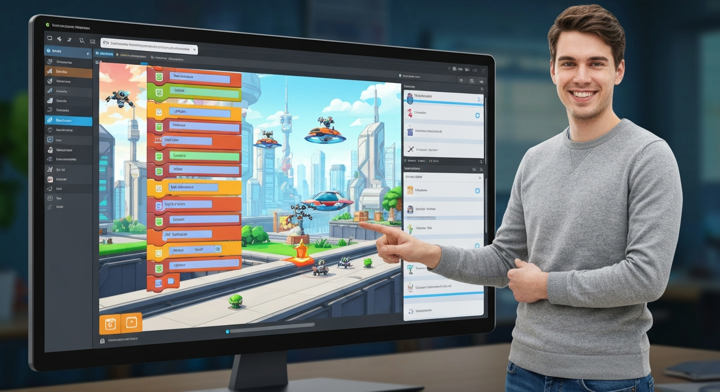No-code game development — build games without programming