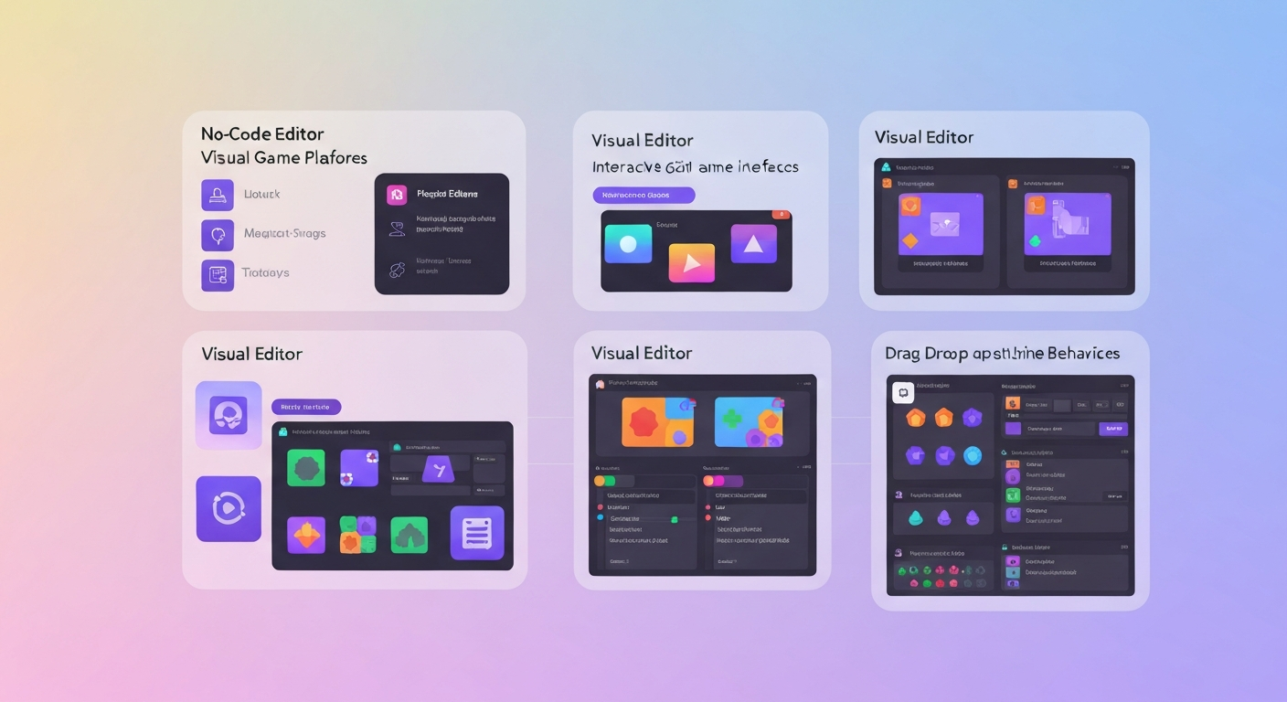 No-code game builders comparison — Obby, Buildbox, GDevelop