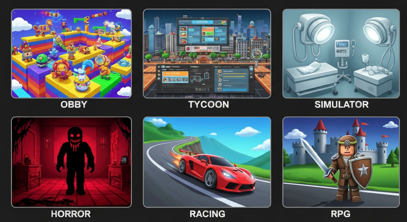Roblox game ideas — obbies, tycoons, simulators, and more