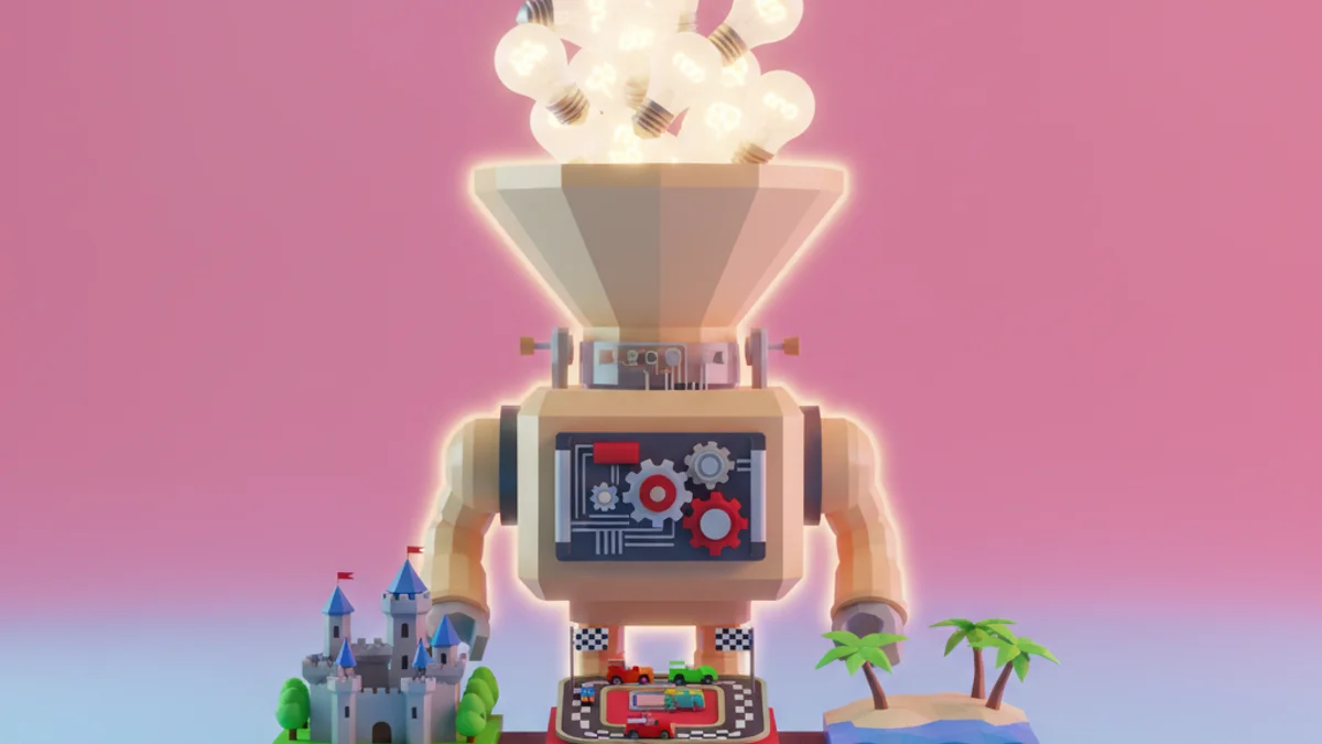 Roblox game maker building a complete game world from an idea